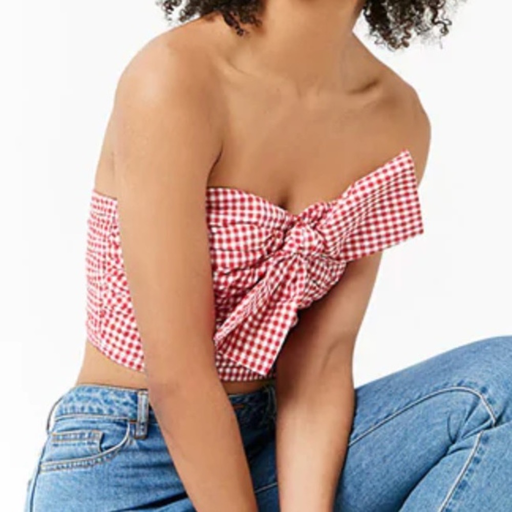 Gingham crop top
